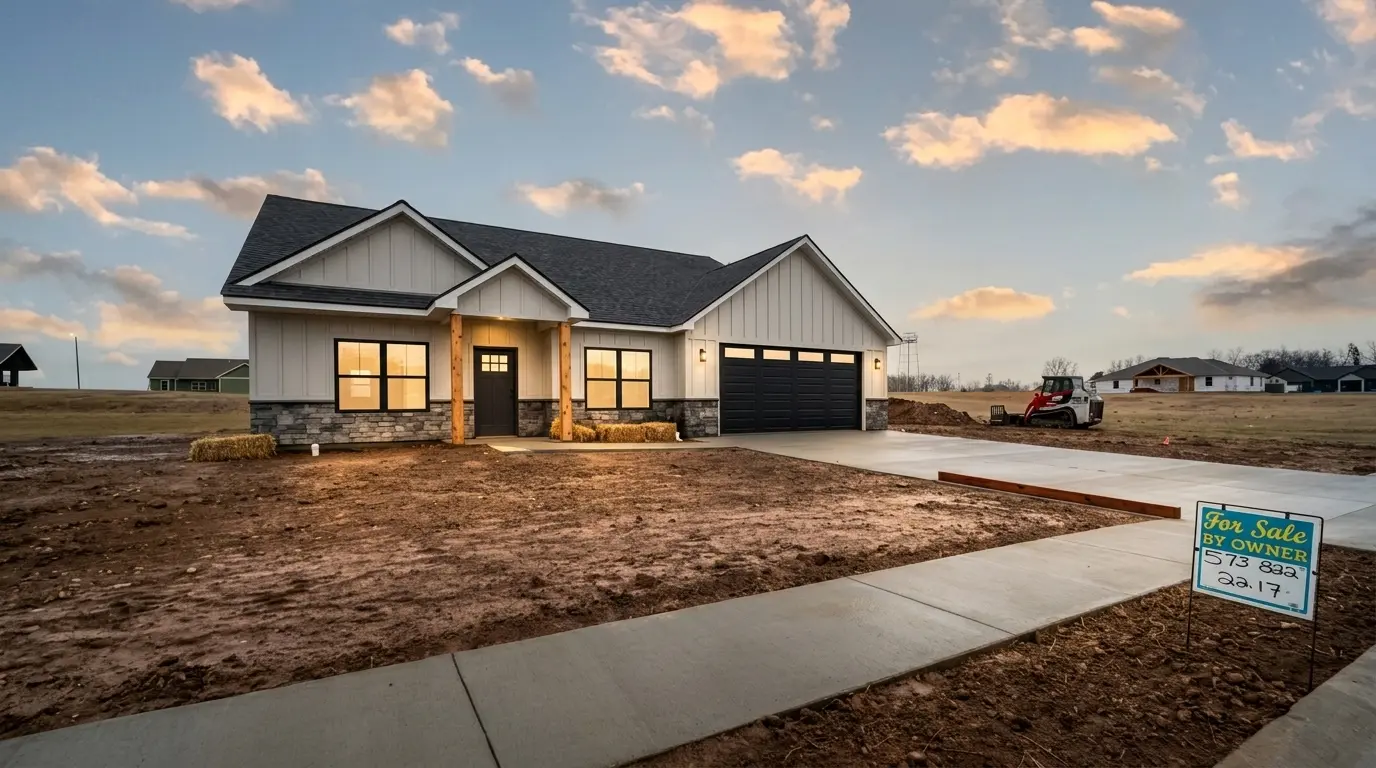 A new home under construction by JB Thompson Builders