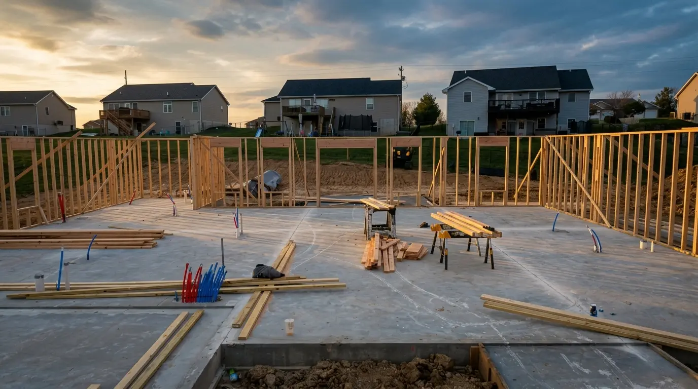 JB Thompson Builders crew framing a residential home